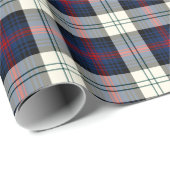 Sutherland Clan Jurk Tartan Blauw en Wit Plaid Cadeaupapier (Rol Hoek)