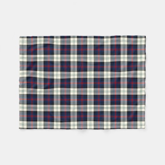 Sutherland Clan Jurk Tartan Blauw en Wit Plaid Fleece Deken (Voorkant (Horizontaal))