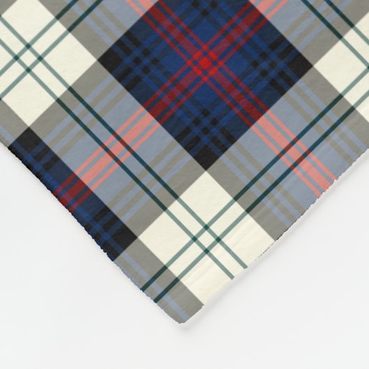 Sutherland Clan Jurk Tartan Blauw en Wit Plaid Fleece Deken (Hoek)