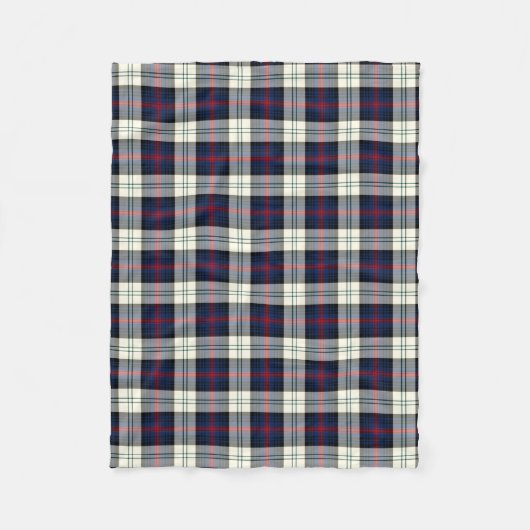 Sutherland Clan Jurk Tartan Blauw en Wit Plaid Fleece Deken (Voorkant)
