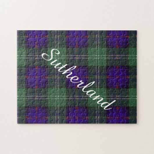 Sutherland Clan Pset Scottish tartan Legpuzzel (Horizontaal)