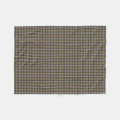 Sutherland Clan Tan en Black Oude Tartan Fleece Deken (Voorkant (Horizontaal))