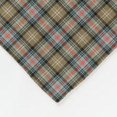 Sutherland Clan Tan en Black Oude Tartan Fleece Deken (Hoek)