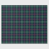 Sutherland Clan Tartan Groen en Blauw Plaid Cadeaupapier (Vlak)