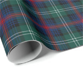 Sutherland Clan Tartan Groen en Blauw Plaid Cadeaupapier (Rol Hoek)