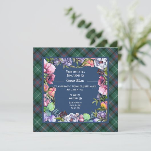 Sutherland Old Ancient and Waterverf Flowers Kaart (Staand voorkant)