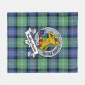 Sutherland Old Ancient Clan Badge Tartan Pset Fleece Deken (Voorkant (Horizontaal))