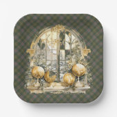  Sutherland Old Scottish Clan Tartan Christmas Papieren Bordje (Voorkant)