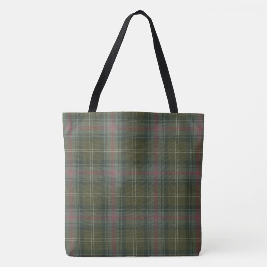 Sutherland Old Weathered Scottish Clan Tartan Tote Bag (Voorkant)