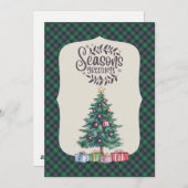 Sutherland Oude Oude Schotse Tartan Kerstmis Feestdagenkaart (Voorkant / Achterkant)