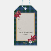 Sutherland Schotse Clan Tartan & Wapen Cadeaulabel (Achterkant)