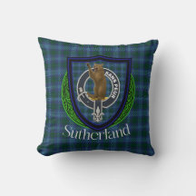 Sutherland Schotse Clan Tartan & Wapen