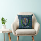 Sutherland Schotse Clan Tartan & Wapen Kussen (Stoel)