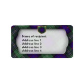 Sutherland Schotse Tartan adreslabel Etiket (Voorkant)