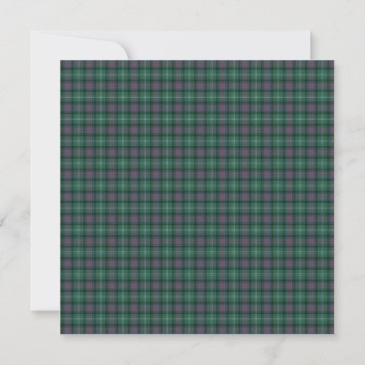 Sutherland Schotse Tartan Uitnodiging (Achterkant)