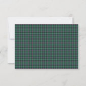 Sutherland Scottish Tartan RSVP Kaartje (Achterkant)