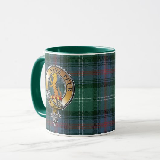 Sutherland Tartan & Badge Mok (Voorkant links)