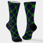 Sutherland tartan blauw groen geruit sokken (Gebogen)