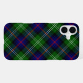 Sutherland tartan blauw groen ruit iPhone hoesje (Achterkant horizontaal)