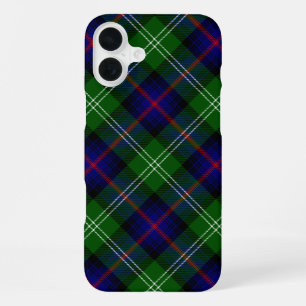 Sutherland tartan blauw groen ruit iPhone 16 plus hoesje
