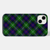 Sutherland tartan blauw groen ruit iPhone hoesje (Achterkant horizontaal)