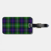 Sutherland tartan blue green plaid bagagelabel (Achterkant horizontaal)