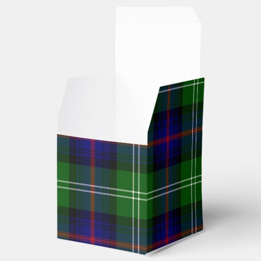 Sutherland tartan blue green plaid bedankdoosjes (Geopend)