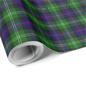 Sutherland tartan blue green plaid cadeaupapier (Rol Hoek)