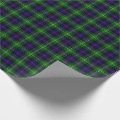 Sutherland tartan blue green plaid cadeaupapier (Hoek)