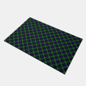 Sutherland tartan blue green plaid deurmat (Schuin)
