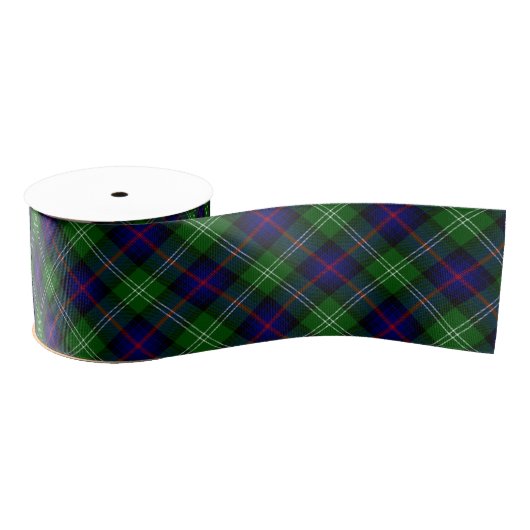 Sutherland tartan blue green plaid grosgrain lint (Spoel)