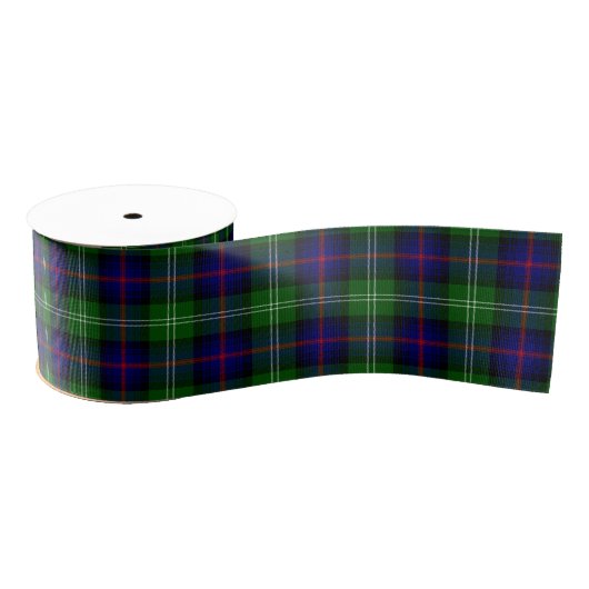 Sutherland tartan blue green plaid grosgrain lint (Spoel)