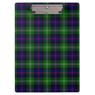 Sutherland tartan blue green plaid klembord