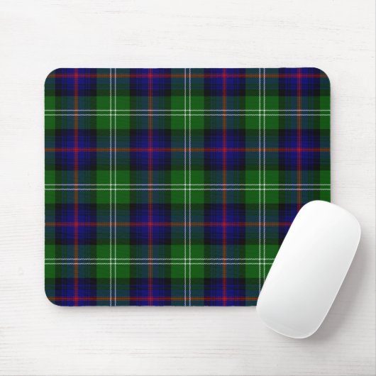 Sutherland tartan blue green plaid muismat (Met muis)