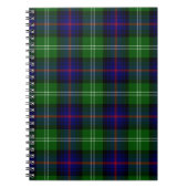 Sutherland tartan blue green plaid notitieboek (Voorkant)