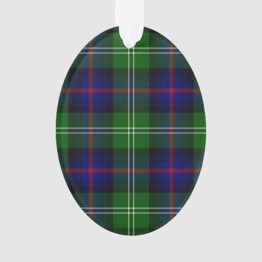 Sutherland tartan blue green plaid ornament (voorkant)