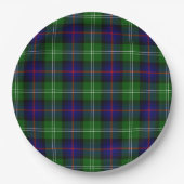 Sutherland tartan blue green plaid papieren bordje (Voorkant)