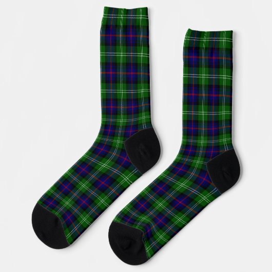 Sutherland tartan blue green plaid sokken (Links)