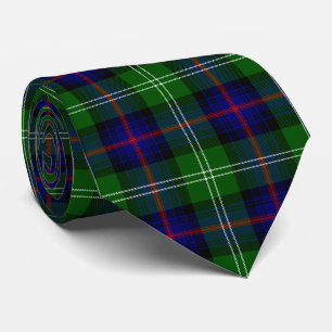 Sutherland tartan blue green plaid stropdas