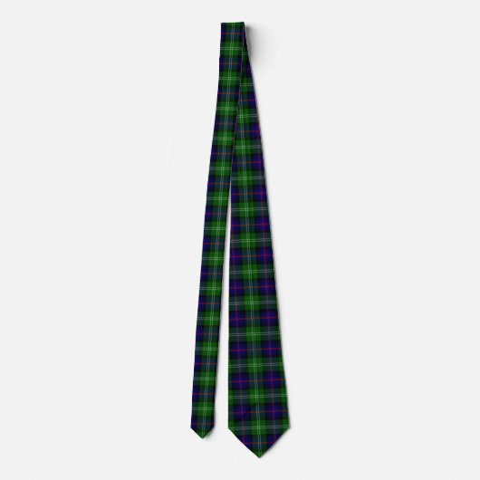 Sutherland tartan blue green plaid stropdas (Achterkant)