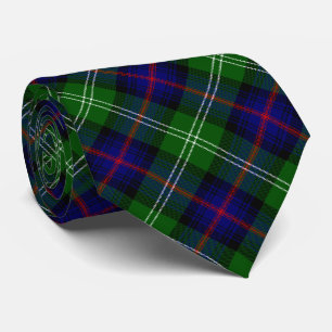 Sutherland tartan blue green plaid stropdas