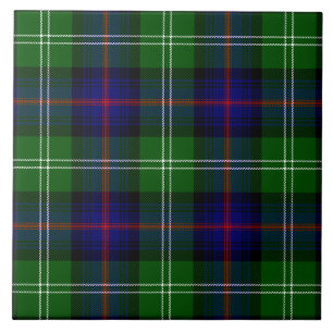 Sutherland tartan blue green plaid tegeltje