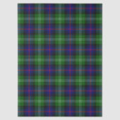 Sutherland tartan blue green plaid tissuepapier (Voorkant)
