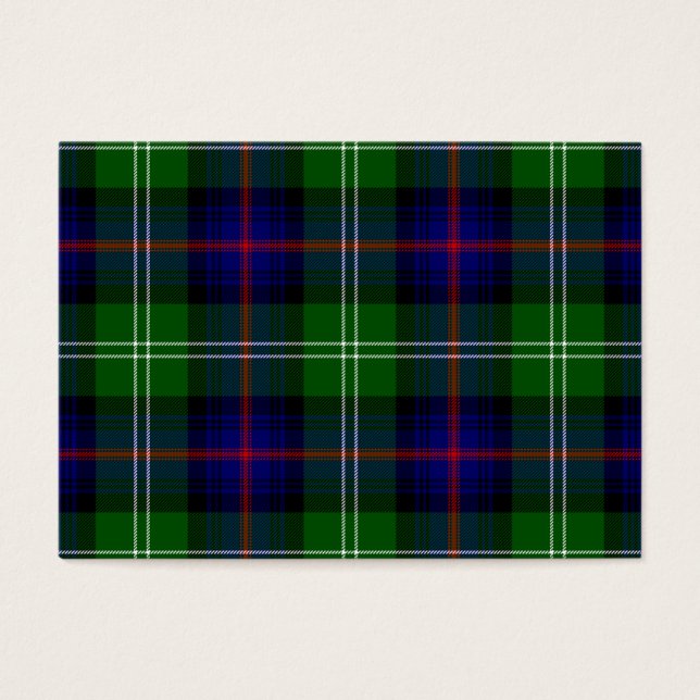 Sutherland tartan blue green plaid visitekaartje (Voorkant)