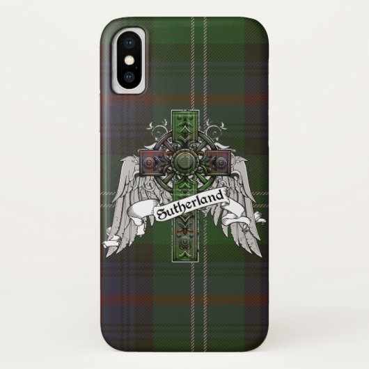 Sutherland Tartan Cross Case-Mate iPhone Case (Achterkant)