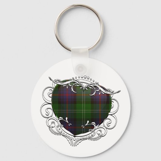 Sutherland Tartan Heart Sleutelhanger (Voorkant)