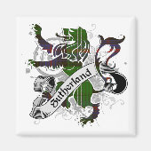 Sutherland Tartan Lion Magneet (Voorkant)