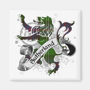 Sutherland Tartan Lion Magneet