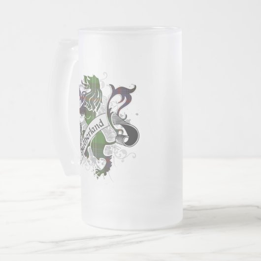 Sutherland Tartan Lion Matglas Bierpul (Voorkant links)