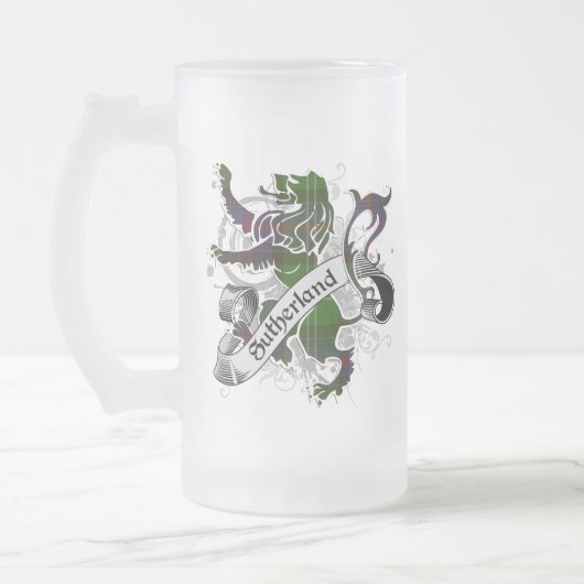 Sutherland Tartan Lion Matglas Bierpul (Links)